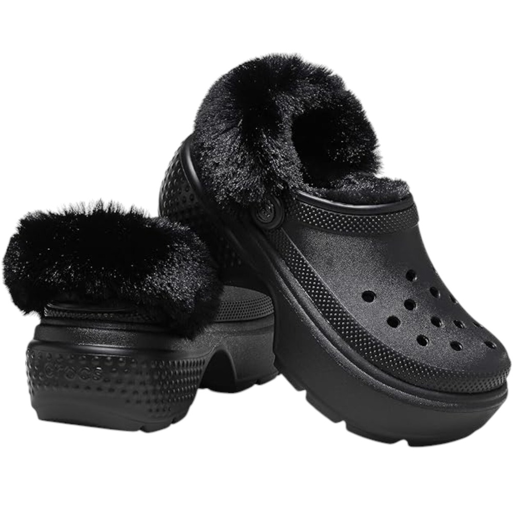 Crocs Adult Unisex Classic Stomp Lined Clog Black Men's Size 6 / Women's Size 8